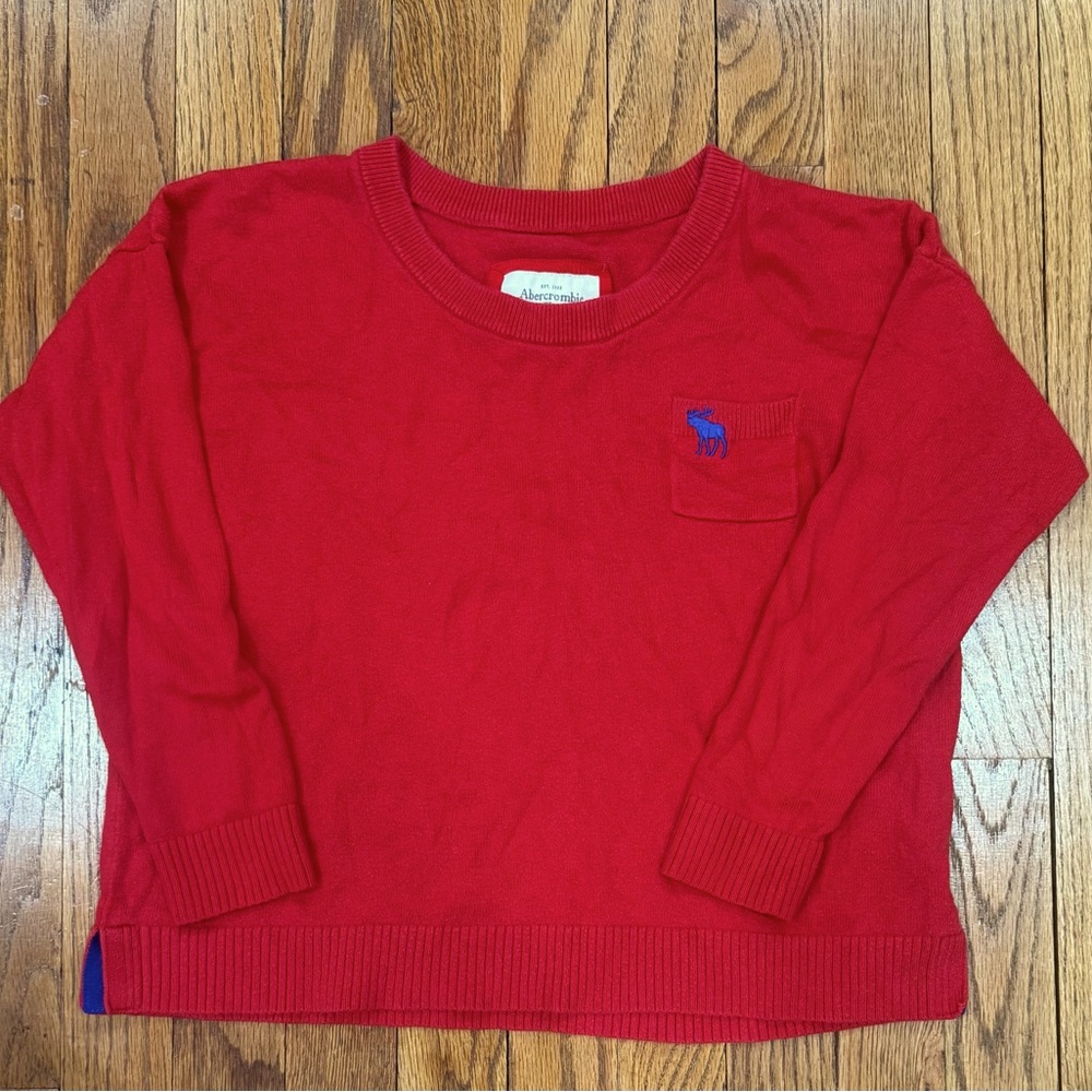 Abercrombie & Fitch Red Cashmere Wool Blend Crewneck Sweater Women’s Size XS